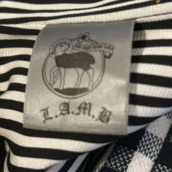 L.A.M.B. Asymmetrical Gingham Double-Zip Hooded Bomber with Cropped Sleeves - Picture 5 of 12